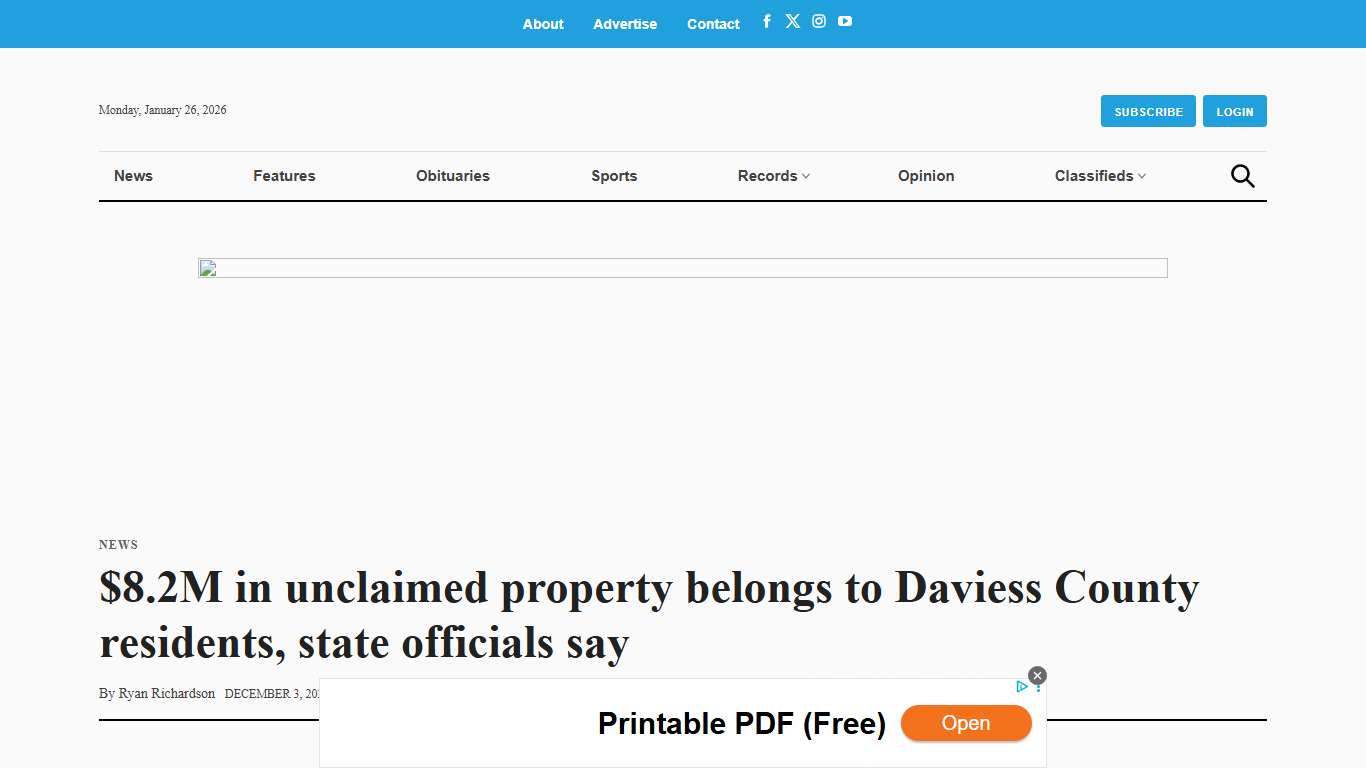 $8.2M in unclaimed property belongs to Daviess County residents, state officials say - The Owensboro Times